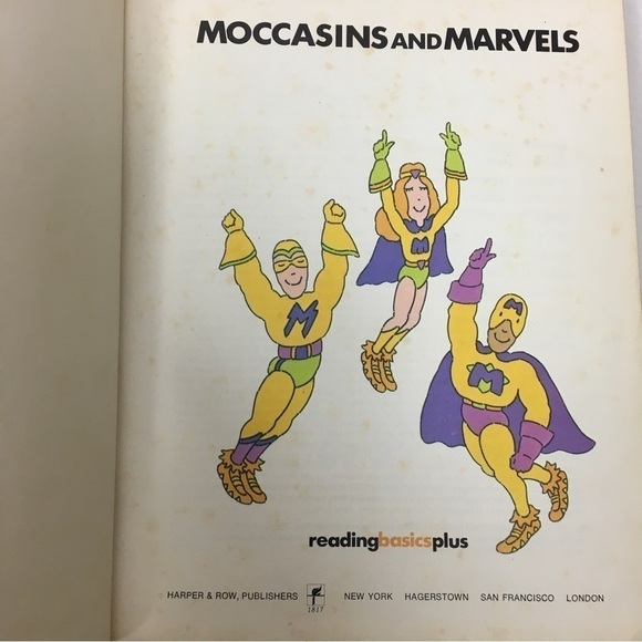 VINTAGE 1981 Book Moccasins and Marvels Homeschooling Classroom Reading Basics - Picture 3 of 16